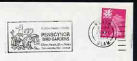 Postmark - Great Britain 1973 cover bearing illustrated slogan cancellation for 'Penscynor Bird Gardens'