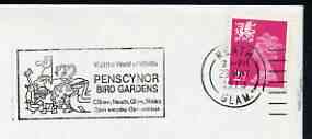 Postmark - Great Britain 1973 cover bearing illustrated slogan cancellation for 'Penscynor Bird Gardens'