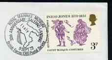 Postmark - Great Britain 1973 cover bearing illustrated cancellation for Royal Marines Museum - 30th Anniversary of Salerno Landing (BFPS)