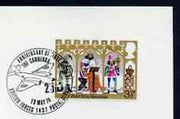 Postmark - Great Britain 1974 card bearing illustrated cancellation for 25th Anniversary of the Canberra (BFPS)