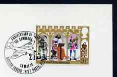 Postmark - Great Britain 1974 card bearing illustrated cancellation for 25th Anniversary of the Canberra (BFPS)