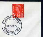 Postmark - Great Britain 1970 cover bearing illustrated cancellation for St Ninian's Church