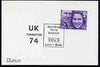 Postmark - Great Britain 1974 cover bearing special cancellation for UK Thematics 74, Stamp Exhibition