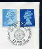 Postmark - Great Britain 1977 card bearing illustrated cancellation for 35th Anniversary of Raid on St Nazaire (BFPS)