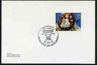 Postmark - Great Britain 1974 card bearing illustrated cancellation for Departure of Joint services Expedition to Danger Island (BFPS) showing skull & cross-bones