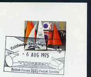 Postmark - Great Britain 1975 cover bearing illustrated cancellation for Colchester Searchlight Tattoo (BFPS)