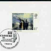 Postmark - Great Britain 1975 cover bearing illustrated cancellation for Closure of RAF Oakington (BFPS)