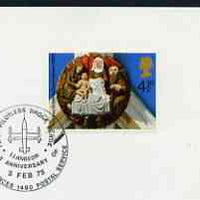 Postmark - Great Britain 1975 card bearing illustrated cancellation for 21st Anniversary of First Pilotless Drone Sortie, Llanbedr (BFPS)