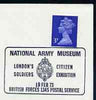 Postmark - Great Britain 1973 cover bearing special cancellation for National Army Museum (BFPS)