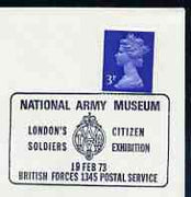 Postmark - Great Britain 1973 cover bearing special cancellation for National Army Museum (BFPS)