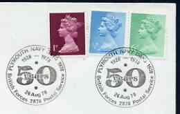 Postmark - Great Britain 1978 cover bearing illustrated slogan cancellation for 50 Years of Plymouth Navy Days