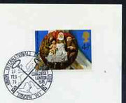 Postmark - Great Britain 1975 card bearing illustrated cancellation for International Union of Gold Keys, showing Map of Europe & Cross Keys