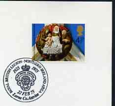 Postmark - Great Britain 1975 card bearing illustrated cancellation for Royal British Legion Northern Ireland Area (Larne)