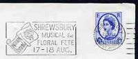 Postmark - Great Britain 1964 cover bearing illustrated slogan cancellation for Shrewsbury Musical & Floral Fete
