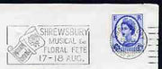 Postmark - Great Britain 1964 cover bearing illustrated slogan cancellation for Shrewsbury Musical & Floral Fete