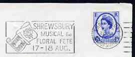 Postmark - Great Britain 1964 cover bearing illustrated slogan cancellation for Shrewsbury Musical & Floral Fete