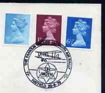 Postmark - Great Britain 1979 cover bearing illustrated cancellation for the Famous Grouse DH Moth Air Rally