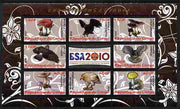 Congo 2010 Mushrooms & Fauna #06 perf sheetlet containing 8 values plus Scouts label unmounted mint