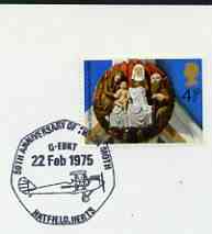 Postmark - Great Britain 1975 cover bearing illustrated cancellation for 59th Anniversary of DH Moth