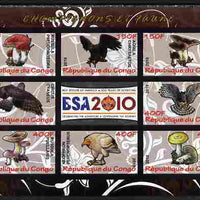 Congo 2010 Mushrooms & Fauna #06 imperf sheetlet containing 8 values plus Scouts label unmounted mint