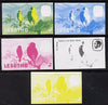 Lesotho 1981 Red Bishop M1 the set of 5 imperf progressive proofs comprising the 4 individual colours, plus blue & yellow, scarce (as SG 448)