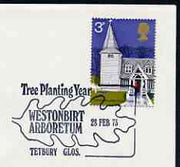 Postmark - Great Britain 1973 cover bearing illustrated cancellation for Tree Planting Year, Westonbirt Arboretum