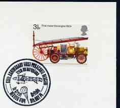 Postmark - Great Britain 1974 card bearing illustrated cancellation for 60th Anniversary of first Parachute Descent from a plane