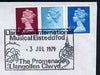 Postmark - Great Britain 1979 cover bearing illustrated cancellation for Llangollen International Musical Eisteddfod