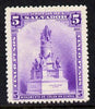 El Salvador 1893 Columbus - Statue at Genoa 5p violet mounted mint SG 78