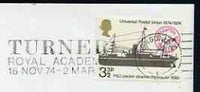 Postmark - Great Britain 1975 cover bearing illustrated slogan cancellation for Turner, Royal Academy