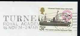 Postmark - Great Britain 1975 cover bearing illustrated slogan cancellation for Turner, Royal Academy