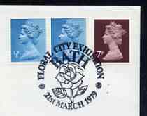 Postmark - Great Britain 1979 cover bearing slogan cancellation for Floral City Exhibition, Bath