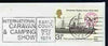 Postmark - Great Britain 1974 cover bearing slogan cancellation for International Caravan & Camping Show, Earls Court