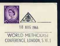 Postmark - Great Britain 1966 cover bearing illustrated cancellation for World Methodist Conference, London