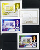 Belize 1984 Stamp on Stamp 'Ausipex' Stamp Exhibition m/sheet the set of 4 imperf progressive proofs comprising various single & multiple combination compositesunmounted mint,extremely rare (as SG MS 798)