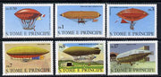 St Thomas & Prince Islands 1980 Airships set of 6 unmounted mint