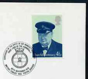 Postmark - Great Britain 1974 cover bearing illustrated cancellation for Birth Centenary of Winston Churchill, First Lord of the Admiralty (BFPS)