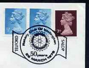 Postmark - Great Britain 1978 cover bearing illustrated cancellation for 50 Years of Rotary Club in Wellington