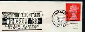 Postmark - Great Britain 1970 cover bearing illustrated slogan cancellation for 'Ashcroft '69' Fairfield, Croydon