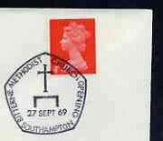 Postmark - Great Britain 1969 cover bearing special cancellation for Bitterne Methodist Church Opening