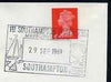 Postmark - Great Britain 1969 cover bearing illustrated cancellation for 1st Southampton Boat Show