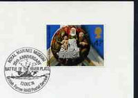 Postmark - Great Britain 1974 card bearing illustrated slogan cancellation for Royal Marines Museum - 35th Anniversary of Battle of the River Plate (BFPS)