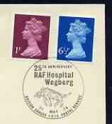 Postmark - Great Britain 1978 cover bearing illustrated cancellation for 25th Anniversary of RAF Hospital, WeGreat Britainerg