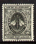 France 1857 Honey - label inscribed 'A La Reine Des Abeilles' depicting a bee unused single without gum ex Bradbury Wilkinson archives