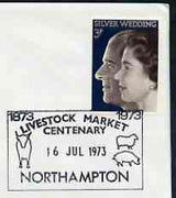 Postmark - Great Britain 1973 cover bearing special cancellation for Livestock market Centenary, Northampton