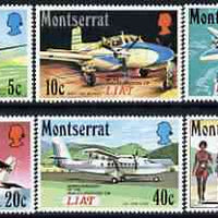 Montserrat 1971 Anniversary of LIAT (Leeward Is Air Transport) perf set of 6 unmounted mint, SG 280-85