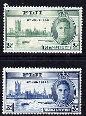 Fiji 1946 KG6 Victory Commemoration set of 2 unmounted mint, SG 268-9