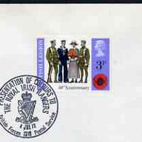 Postmark - Great Britain 1972 cover bearing illustrated cancellation for Presentation of Colours to The Irish Rangers (BFPS)