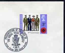 Postmark - Great Britain 1972 cover bearing illustrated cancellation for Presentation of Colours to The Irish Rangers (BFPS)