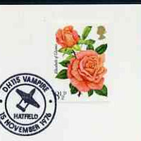 Postmark - Great Britain 1976 card bearing illustrated cancellation for DH 115 Vampire